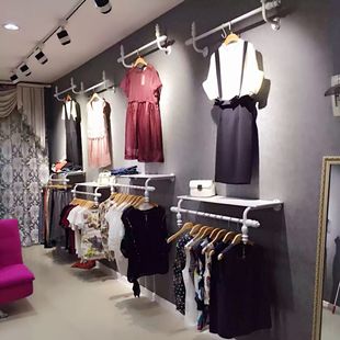 展示架 铁艺服装架 女装壁挂 服装店衣架陈列展示架 童装货架上墙组合