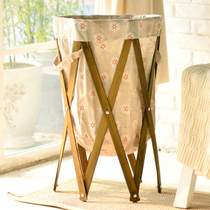 大号棉麻质可折叠拆洗脏衣篮