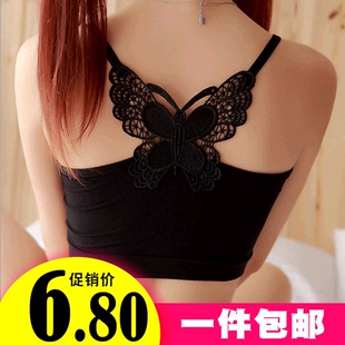 夏日新款女装 后背蝴蝶结缕空 莫代尔透气打底抹裹胸 抹胸小吊带