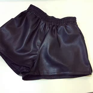 购买休闲<em>短裤女秋冬2015</em>新 <em>松紧腰</em>显瘦阔腿p