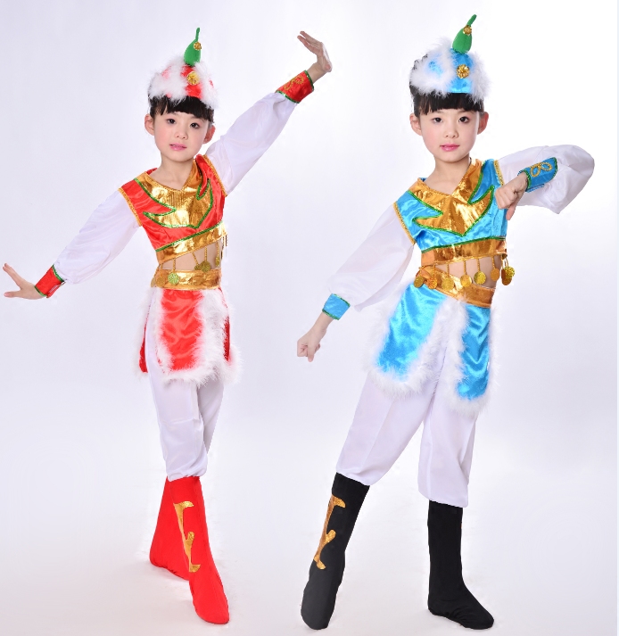 蒙古表演服装儿童