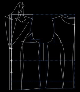 西装cad打版打样女西装外套纸样打板制板 专业服装设计制版工作室