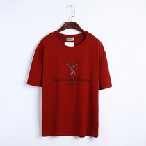 韩国ulzzang 可爱甜美小清新英文字母宽松短款