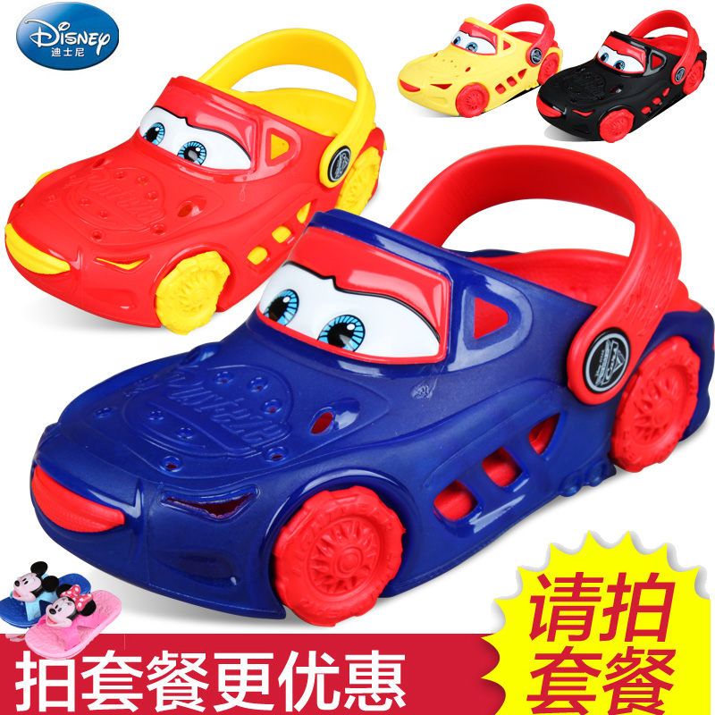 迪士尼夏软底凉拖儿童沙滩鞋男童防滑拖鞋宝宝