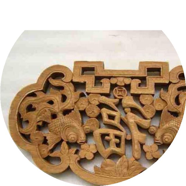 实木艺仿古木雕根雕工艺摆件艺术家居饰品 樟木花板挂件雕刻福字
