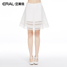 ERAL/艾莱依短裙春夏韩版半身裙纯色a字裙高腰37014-EXAB图片