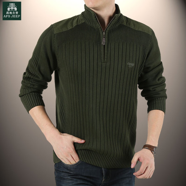 正品男毛衣 AFS 毛衣<em>战地吉普</em>纯棉<em>针织衫</em> 男立