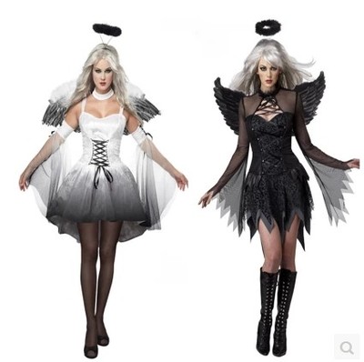 服装女成人化妆舞会万圣节 天使恶魔服装角色扮演cosplay演出服装