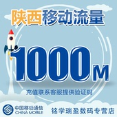 陕西移动流量充值1GB手机上网叠加包省内通用流量加油包支持234g