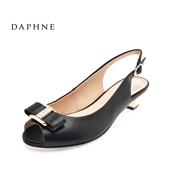 2014年夏新款 达芙妮凉鞋 中跟低跟鱼嘴水钻女凉鞋 正品 Daphne