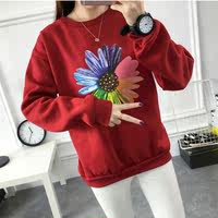 韩国春秋款卫衣女装加绒加厚中学生宽松长袖套