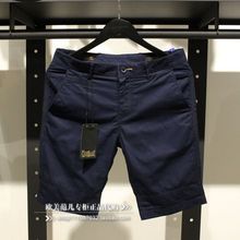 休闲短裤 五分裤 杰克琼斯藏蓝色可卷边纯棉男士 欧美范儿专柜正品