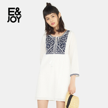 艾格 E&joy2017夏季纯色简约连衣裙17082211886 Etam