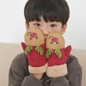 圣诞鹿卡通儿童手套