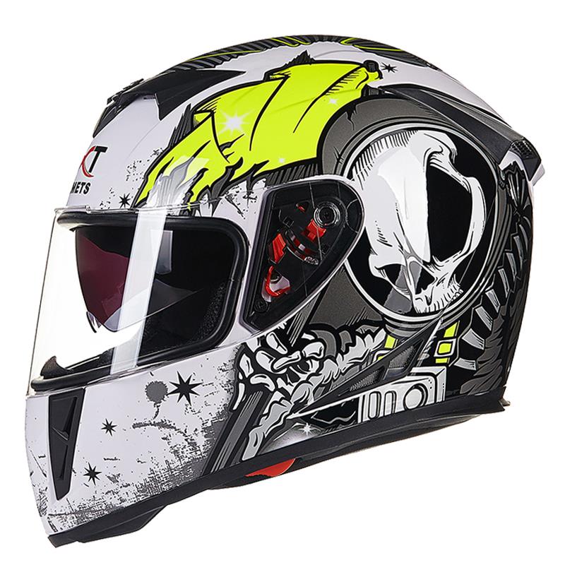 正品[头盔双镜片全盔]野马头盔全盔双镜片评测