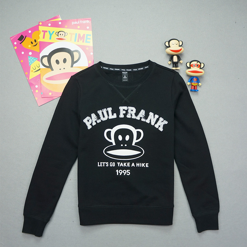 paulfrank大嘴猴专柜正品女式圆领加绒套头卫衣pfatt164104w