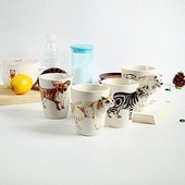 3D立体纯手绘卡通动物陶瓷杯子创意咖啡杯马克杯