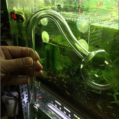 鱼缸水晶玻璃进出水 水族草缸进出水管 罂粟口 过滤桶进水 出水口