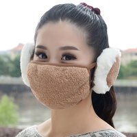 韩国保暖防寒带护耳口罩二合一卡通口罩口耳罩