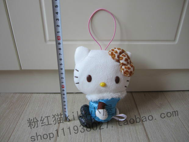 hello kitty凯蒂猫日本正版冬季景品蓝色棉衣毛绒可爱公仔娃娃玩