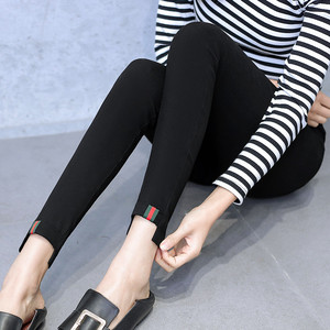 黑色外穿显瘦打底裤