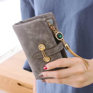 复古女士两折钱包