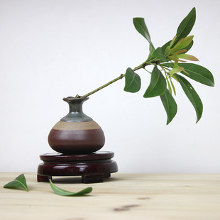 摆件绿植花瓶花架花器陶瓷特价 古典创意日式小花器水培插花盆桌面
