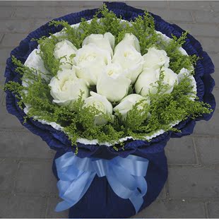 兰州鲜花速递同城生日鲜花11枝白玫瑰花城关安宁西固七里河爱意