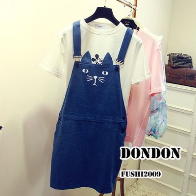 衣服 裙装 vivi背带牛仔裙 228.00 228.