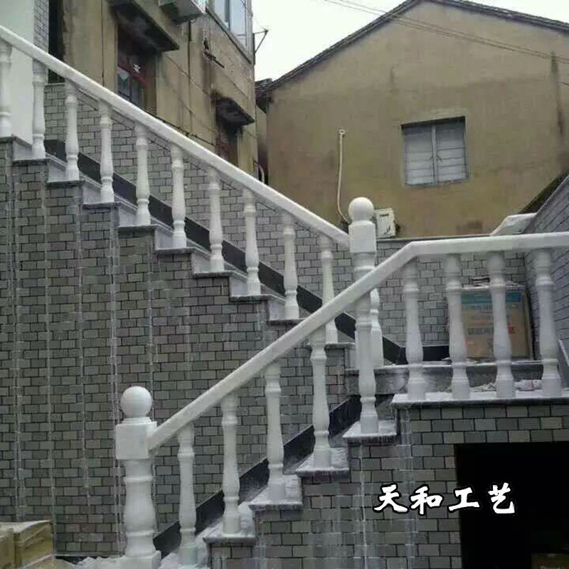 欧式别墅围栏天然大理石罗马柱阳台栏杆室外护栏楼梯扶手石雕花瓶