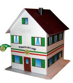 diy手工益智剪纸折纸 diy小屋 商店 房屋 房子 3d立体
