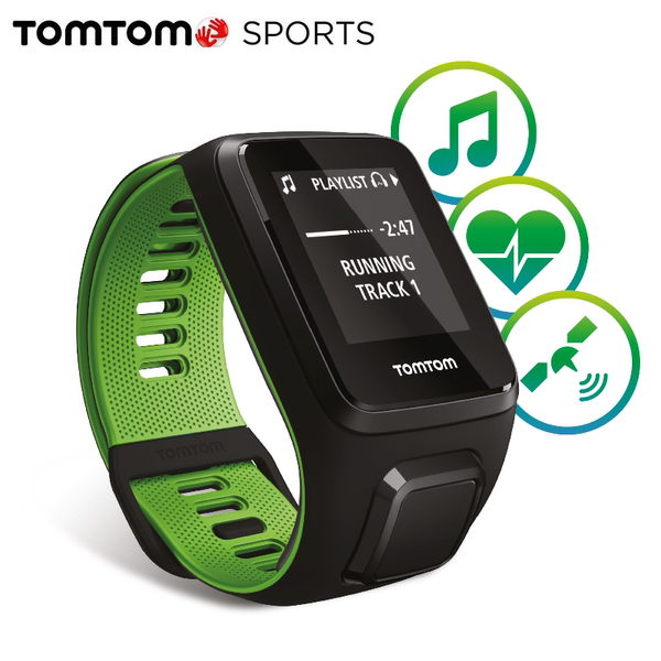 TOMTOM RUNNER3旗舰款 轨迹记录跑步游泳健身记步GPS音乐心率手表