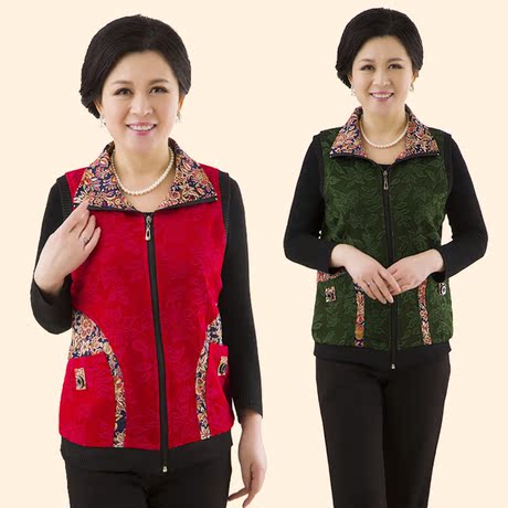 淘宝网购物-14新款大码中老年<em>马甲女春秋款</em>妈