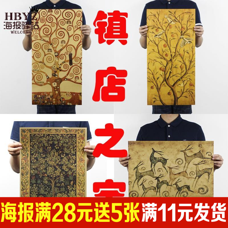 飞屋环游记经典电影海报复古牛皮纸海报装饰画酒吧客厅墙画挂画芯