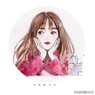 {吃粉少女}水彩画定制/纯手绘森系少女/人物头像半身像定制/礼物