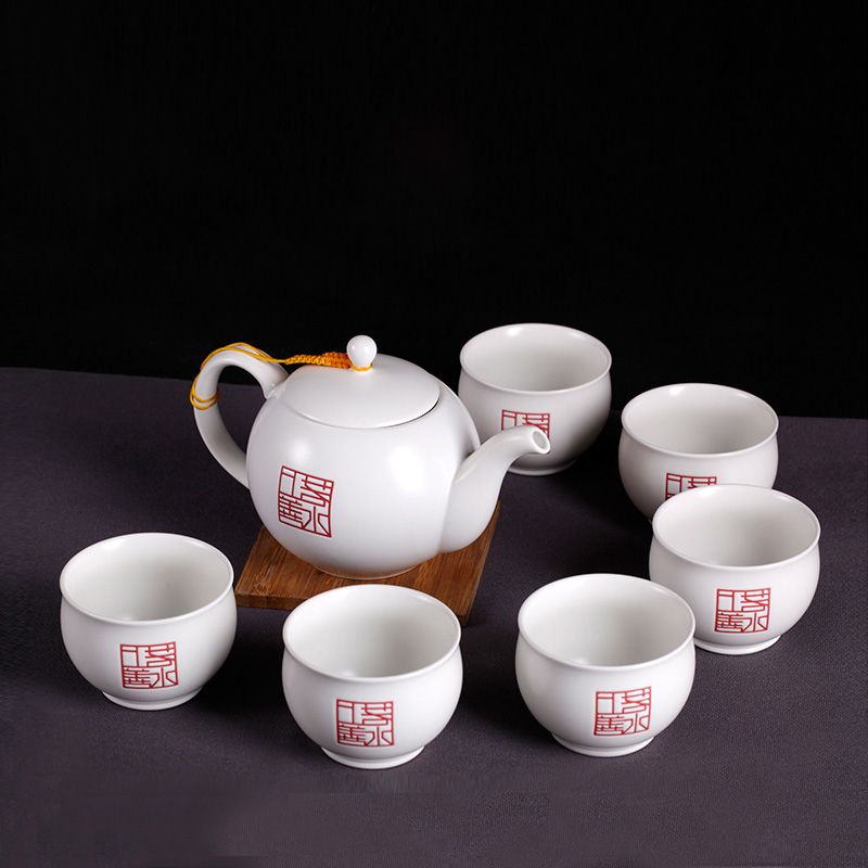 热卖恒福正品功夫茶具整套套装景德镇瓷器特价茶壶 上善若水福德