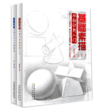 正版全2本基础素描上下册从入门到精通自学素描铅笔画初级教程结构明暗石膏几何体单体组合静物临摹素描书入门自学零基础美术教材