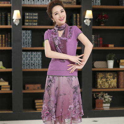 [2015爆款]<em>中老年</em>女装夏装真丝衬衫2015新款妈