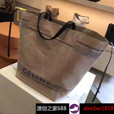 欧洲专柜正品代购 celine 赛琳 女士手提包帆布包沙滩包 购物袋