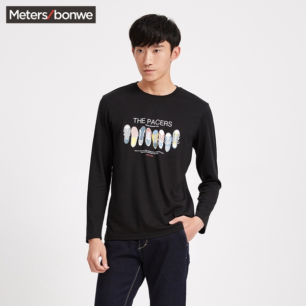 特斯邦威2015秋装 男印花长袖 T恤601328 新款