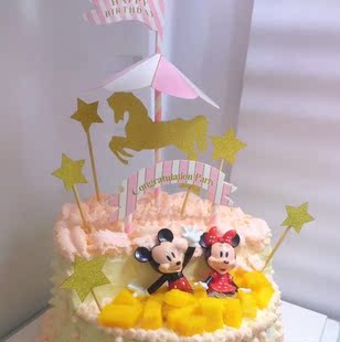 六一生日蜡烛创意精美蜡烛儿童生日party用品卡通工艺蜡烛小木马