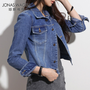 牛仔修身夹克纯棉短外套