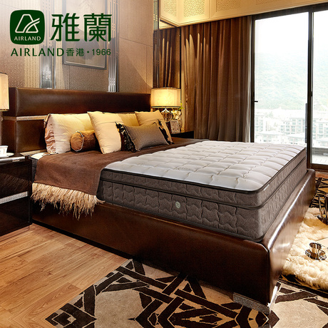 雅兰床垫独立弹簧床垫席梦思软硬两用天然乳胶床垫1.8m床深睡尊享商品大图