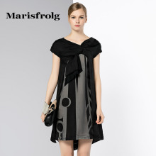 Marisfrolg玛丝菲尔女装时尚抽象印花真丝连衣裙夏季专柜正品图片