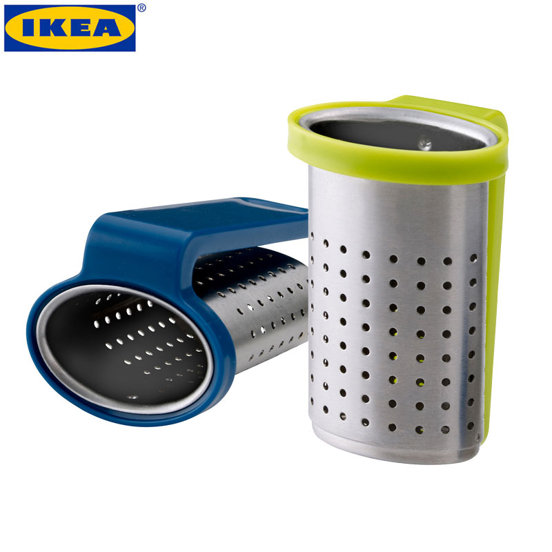 宜家IKEA 索库宁 茶滤 创意挂杯实用不锈钢茶漏 红茶滤茶器2个装