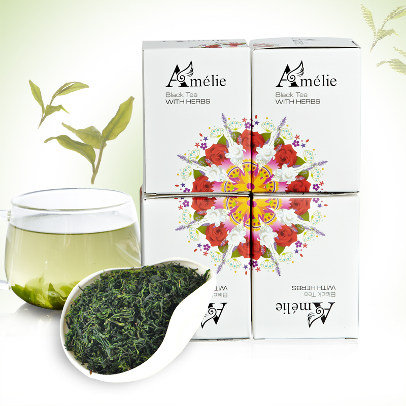 Amelie花茶礼盒 花草茶组合 小叶苦丁茶 青山绿水茶 120g*4罐