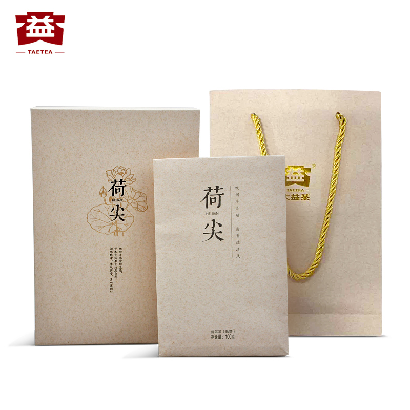 大益茶 普洱熟茶散茶 细嫩臻品荷尖100克1601批次云南勐海茶厂
