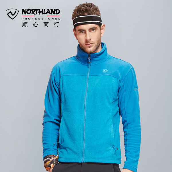 诺诗兰NORTHLAND秋冬户外抓绒衣男开衫保暖摇粒绒外套GF045957