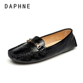 春季女鞋 牛皮深口低跟软底舒适休闲工作逛街单鞋 达芙妮 Daphne
