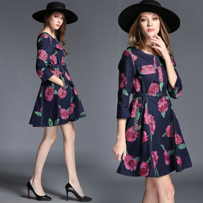 衣服 裙装 欧美大气显瘦连衣裙 49.00 49.